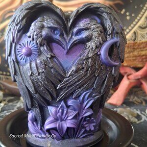 Cosmic Celestial Raven Couple Pillar